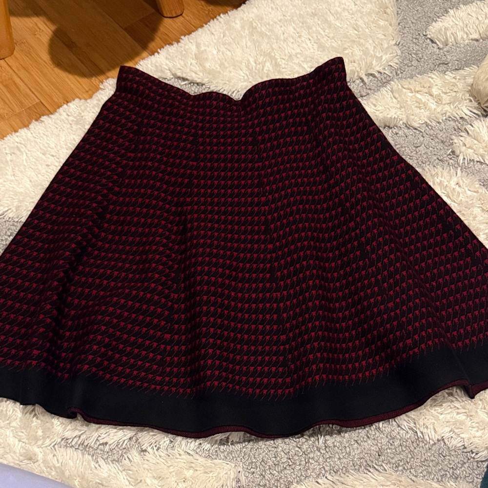 Elegant Black and Red Women's Skirt